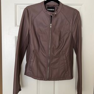 Express mauve faux leather jacket